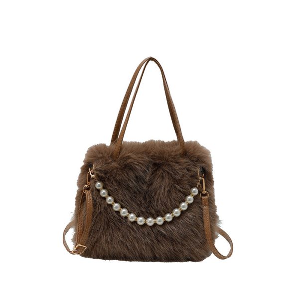 940a5422-2b42-4192-8707-f518e961a578 Women's Versatile and Stylish Plush Handbag