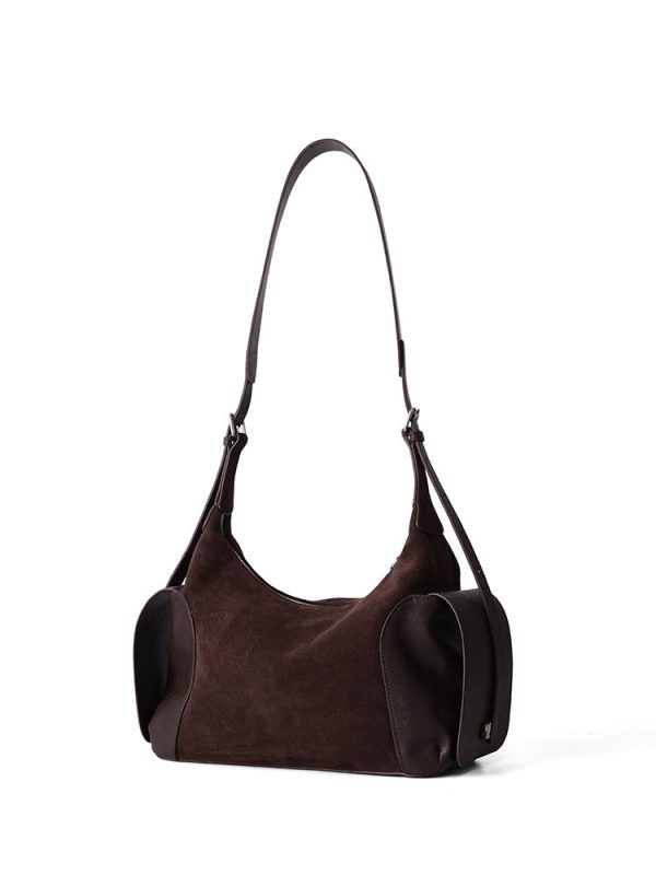 98961bc1-2244-48a6-92c7-b3c624d2e40e Vintage Boston Bag With Frosted Cowhide And Large Capacity Shoulder Bag