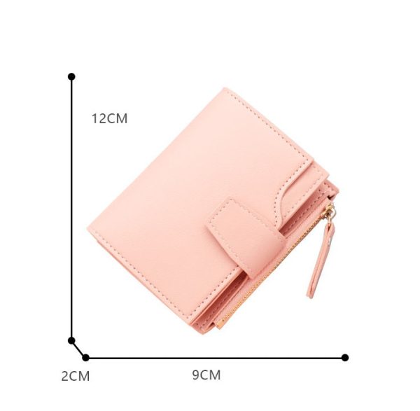 b9f61a9c-995a-45d1-86e4-bff626396f67 Short Multiple Card Slots Women's Wallet With Zipper